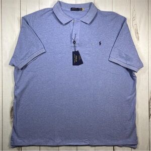 Polo Ralph Lauren Polo Shirt Mens 4XB Blue Big Tall Classic Fit Pony Logo NWT